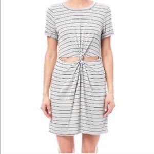 Honey Punch Striped Cutout T-Shirt Dress Size Sm